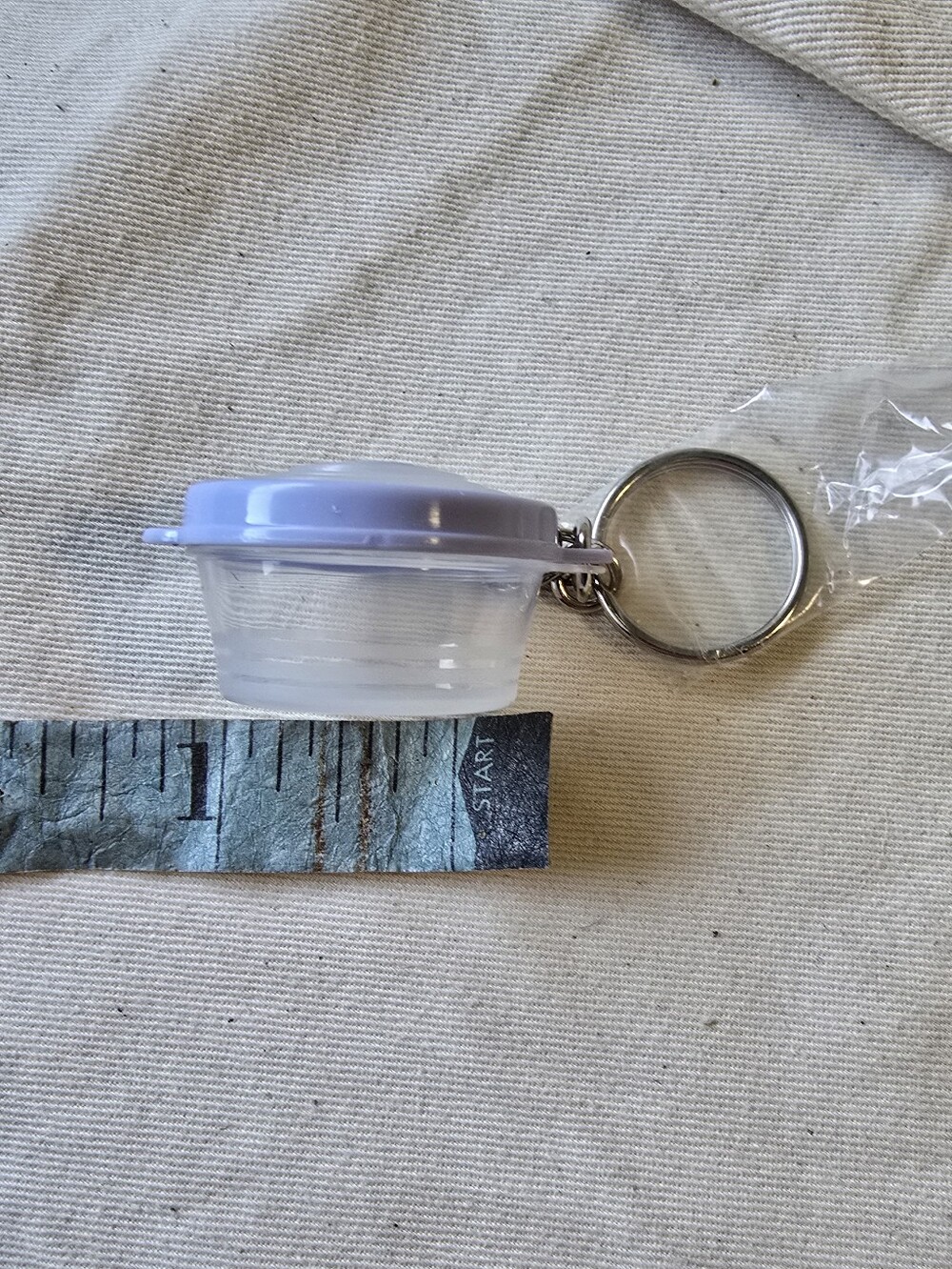 Tupperware Stuffables Keychain Container - Lavender - Picture 2 of 5